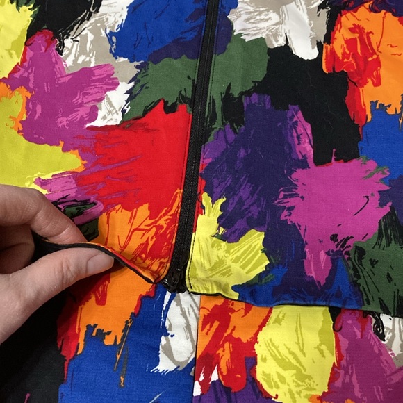 Kate Spade Saturday Multicolor Paint Mod Sleeveless Shift Dress Size 2 - Picture 4 of 7